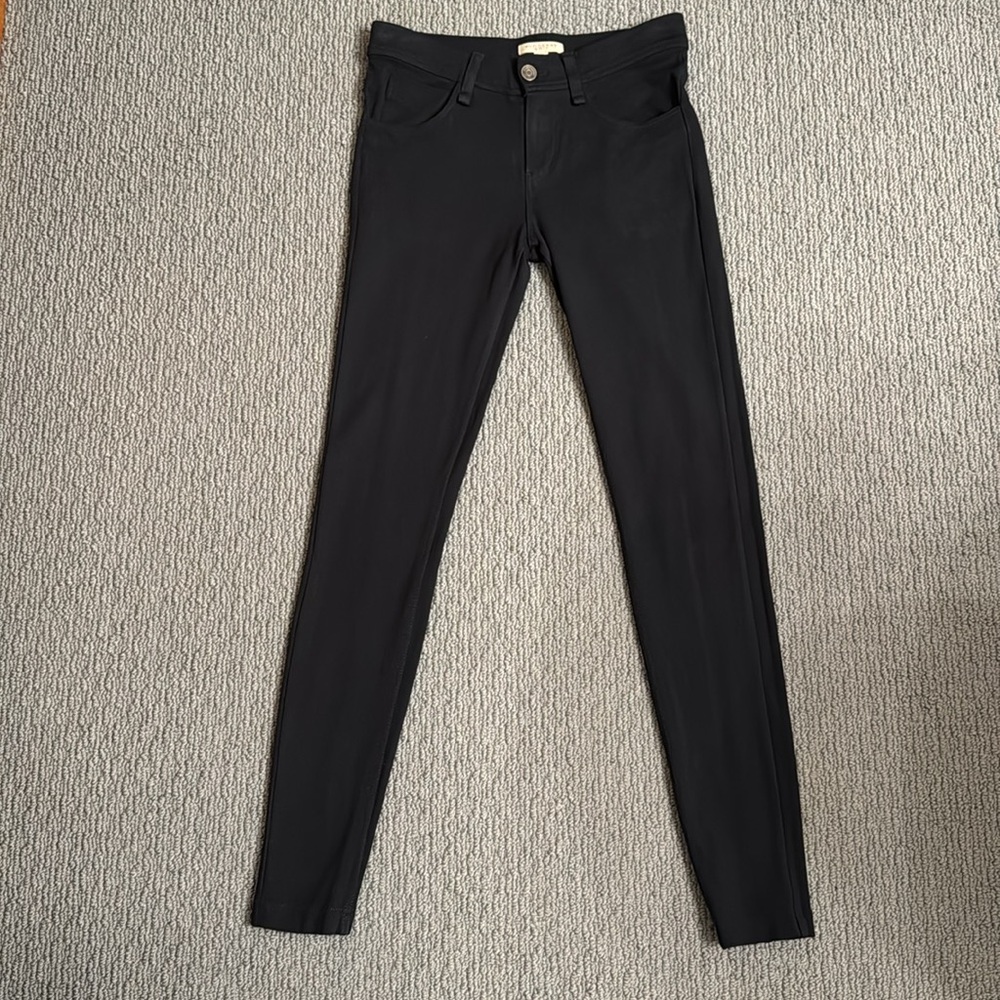 BURBERRY Black Stretch Skinny Leg Pants  Size Small